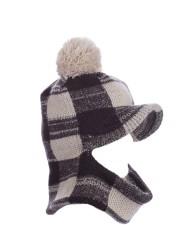 MinxNY Checkered Brooklyn Bucket Hat with Neck & Face Guard