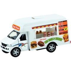Die Cast Pull Back Food Truck (Fast Food Truck) / Camion-restaurant en métal moulé sous pression (camion restaurant rapide)