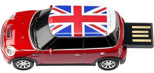 USB Retractable Mini Cooper S 1:68 Flash Drive 8GB