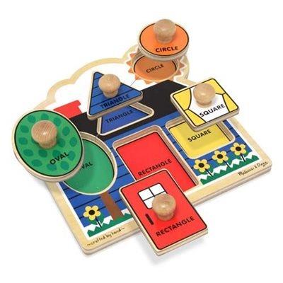 Melissa & Doug Jumbo Peg Puzzle First Shapes