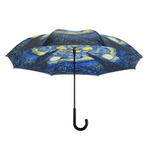 Galleria Reverse Close Umbrella Van Gogh Starry Night