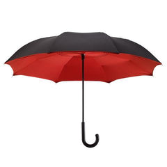 Galleria Reverse Close Umbrella Black/Red - Parapluie à fermeture inversée noir/rouge