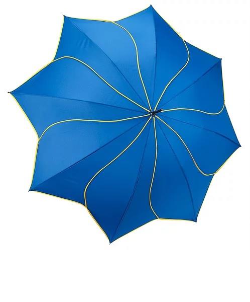 Galleria Swirl Umbrella Navy/Yellow
