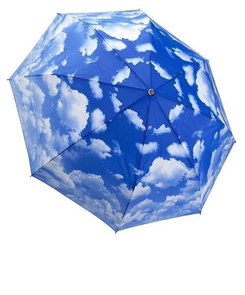 Galleria Reverse Close Folding Umbrella Clear Skies