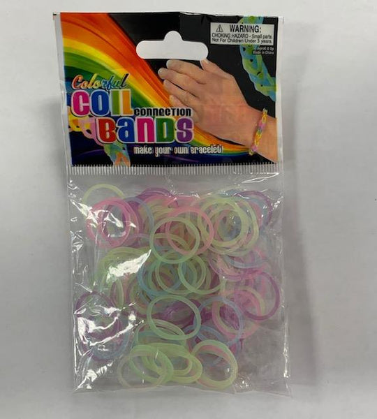 DIY Bands Bracelet 100PCS Glow in the Dark Mixed (Elastics Only)