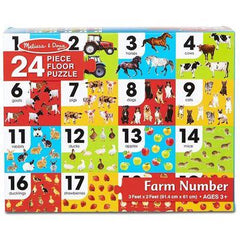 Melissa & Doug Floor Puzzle Farm Numbers / Puzzle de sol chiffres de la ferme