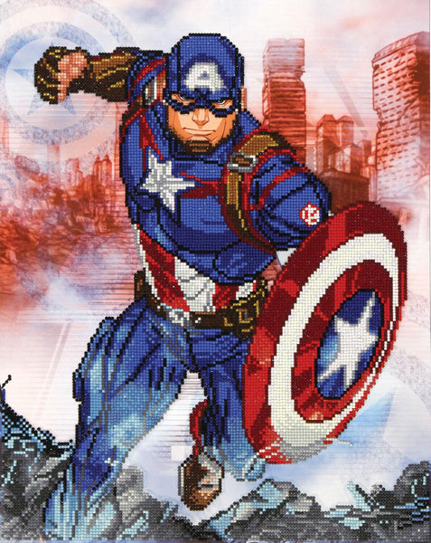 Disney Marvel Diamond Dotz Poster Captain America In Action
