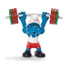 Smurfs Schleigh Figure Olympic Weightlifter