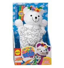 Alex Color and Cuddle Washable Plush Bear