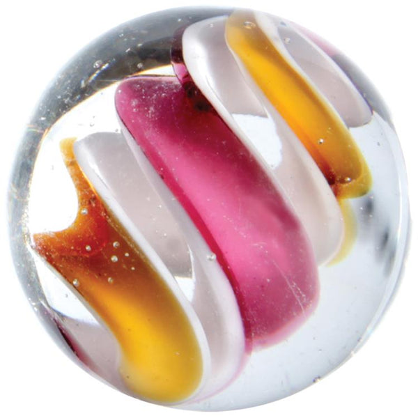House of Marbles Handmade Helter Skelter (Pink, Orange, White) 22mm
