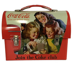 Coca-Cola Tin Dome Lunch Box - Join The Coke Club / Dôme de fer-blanc boîte à lunch - Rejoignez le Club Coca-Cola
