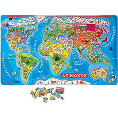 Janod Magnetic Map Puzzle - Puzzle magnétique de carte (Fr)
