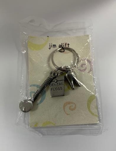 Dental Keychain Floss, Mirror and Tooth