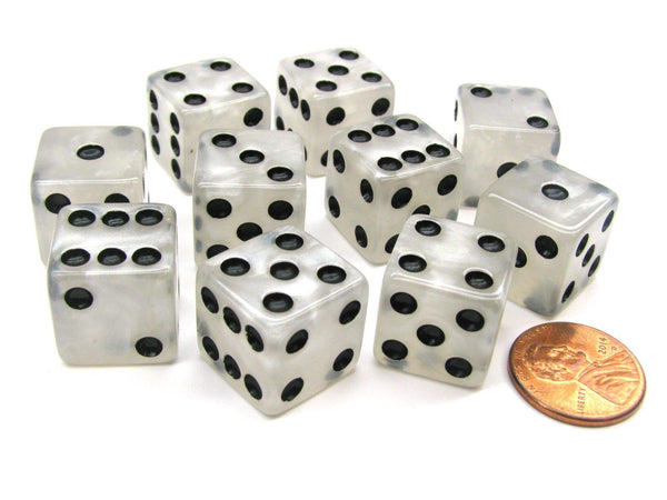 Marbleized Dice 16mm (White)