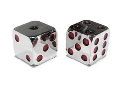 Metallic Dice - Dés métalliques 15mm (Red/Rouge)