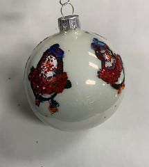Ornament by Katerina Mertikas - Penguin Carolers / Ornement par Katerina Mertikas -  Chanteurs de Noël pingouins.