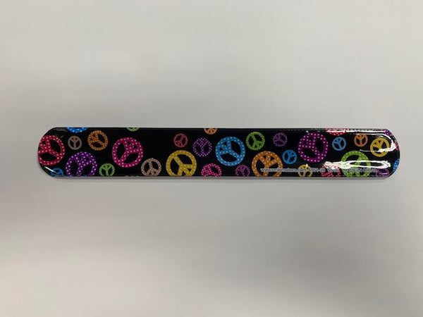 Slap Bracelet Rainbow Peace Signs