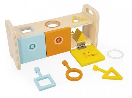 Janod Shape Sorter With Keys / Boîte à clés