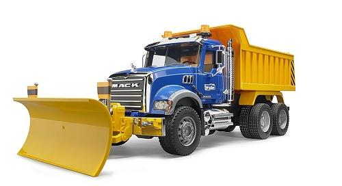 Bruder Mack Granite Dump Truck with Snow Plow - 02825