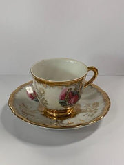 Vintage Collectible Porcelain Demitasse Courting Couple Teacup & Saucer Set