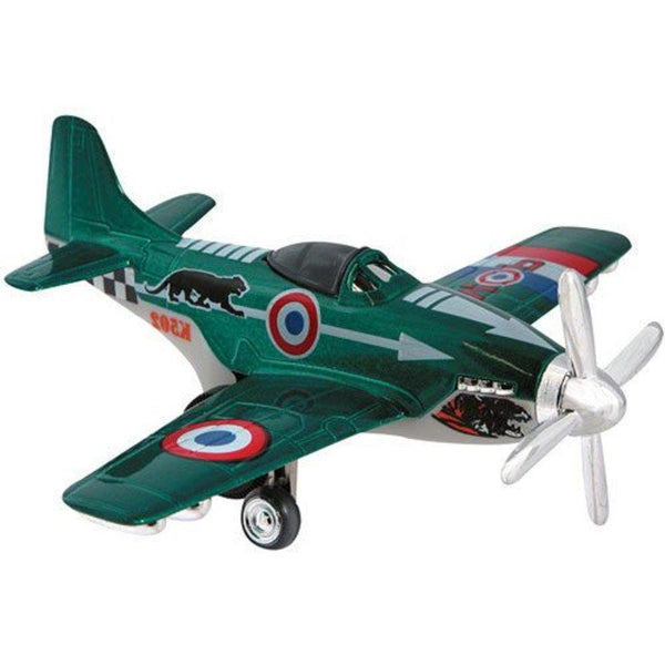 Schylling Die Cast Airplane Pull Back (Green)