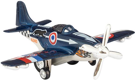 Schylling Die Cast Airplane Pull Back (Blue)