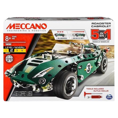 Meccano - 5-in-1 Roadster Cabriolet Pull Back Car