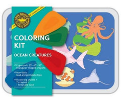 Coloring Kit Ocean Creatures - Trousse de coloriage créatures marines