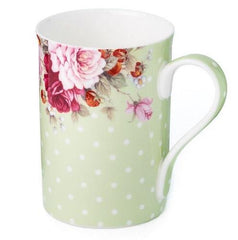 McIntosh Dots & Roses Green Classico Mug - Tasse pois et roses vert