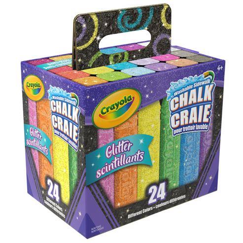 Crayola Washable Sidewalk Chalk 24 Glitter