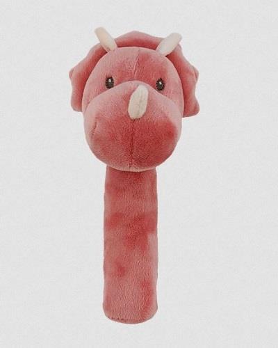 Softy Stick Rattle Pink Triceratops - Hochet rose
