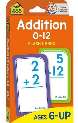 School Zone Addition 0-12 Flash Cards
