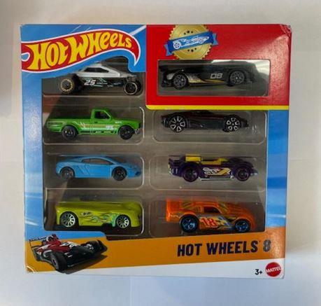 Hot Wheels 8 Toy Cars & Trucks 1:64 Scale