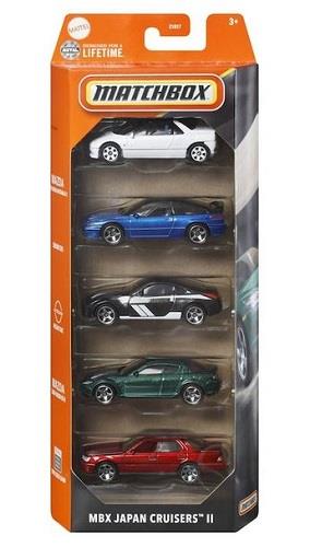 Matchbox 5 Pack Cars MBX Japan Cruisers II