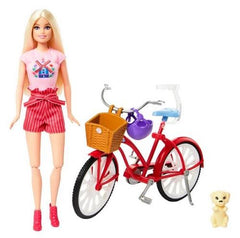 Barbie Pink Passport with Bike Doll - Poupée Passeport rose avec vélo