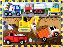 Melissa & Doug Wooden Chunky Puzzle Construction/ Melissa & Doug Casse-Tête en Bois Construction