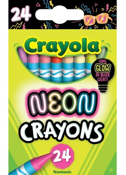 Crayola 24 Neon Crayons - 24 crayons néon