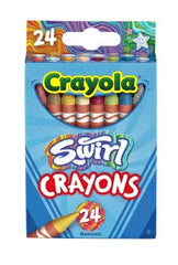 Crayola 24 Swirl Crayons - 24 crayons de cire à effet tourbillon
