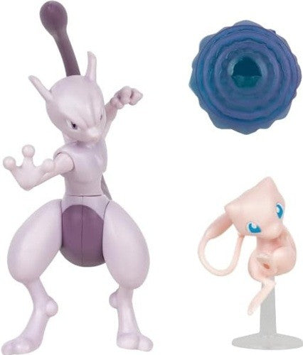 Pokemon Battle Figure Set Mewtwo & Mew - Coffret de figurines de combat