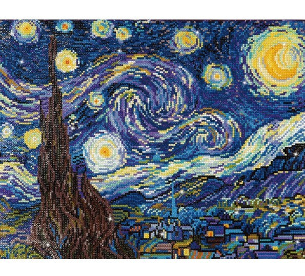 Diamond Dotz Starry Night Van Gogh Poster - Affiche de « La Nuit étoilée » de Van Gogh