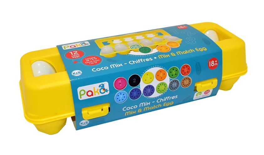 Pako Mix & Match Eggs with Numbers / Associer les œufs avec des nombres