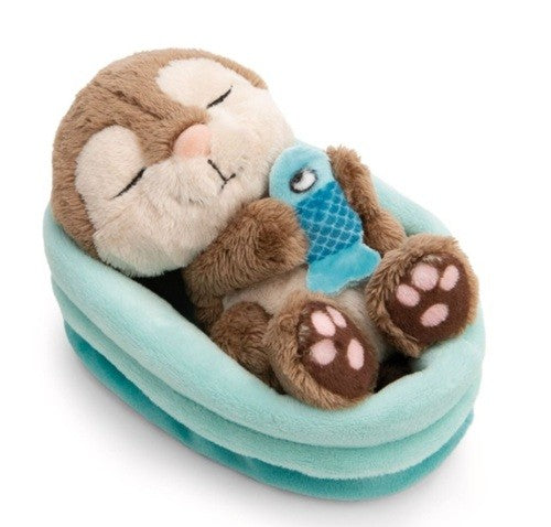Nici Sleeping Otter Plush - Peluche de loutre endormie