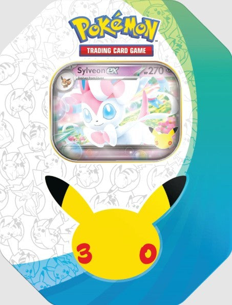 Pokemon 30th Celebration Sylveon Tin - Boîte Sylveon pour la célébration du 30e anniversaire