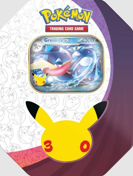 Pokemon 30th Celebration Greninja Tin - Boîte Greninja pour la célébration du 30e anniversaire