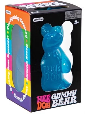 Nee Doh Gummy Bear Blue - Ours en gélatine bleu