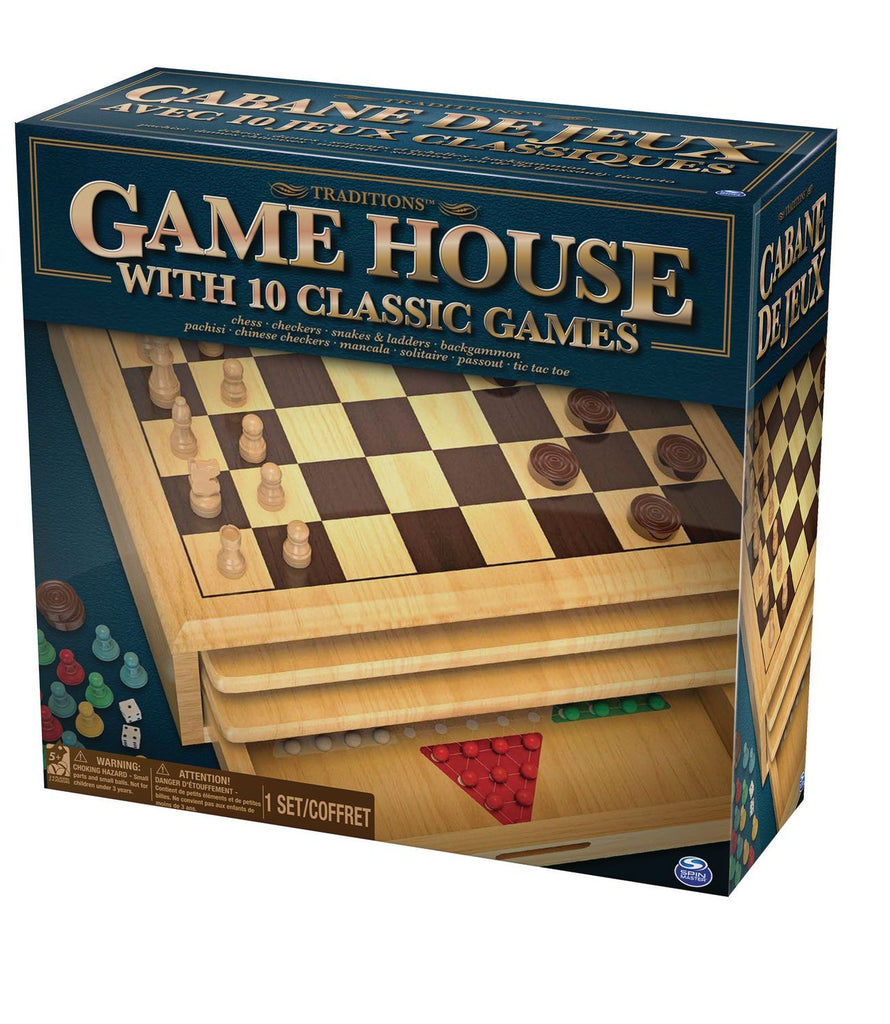 10-in-1 Wooden Game Set / Ensemble de Jeux en Bois 10 en 1