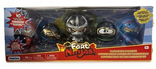 Funrise Fart Ninjas 5 Pack Action Figures with 10 Fart Sounds / Lot de 5 figurines Fart Ninjas avec 10 bruits de pet