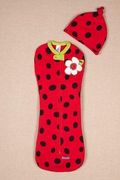 SOZO Ladybug Swaddle Sak & Cap Set