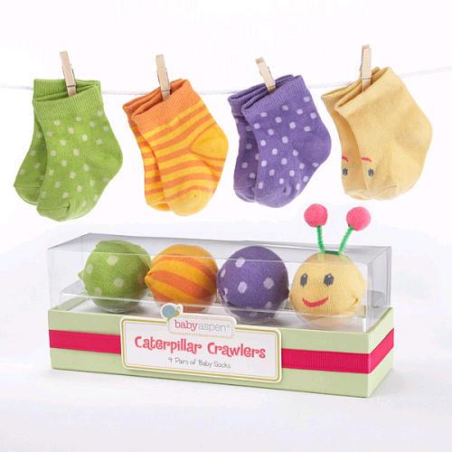 Baby Aspen Caterpillar Crawlers Baby Socks Gift Set