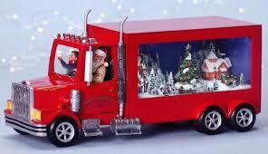 Christmas 10 Wheeler Lite Figurine